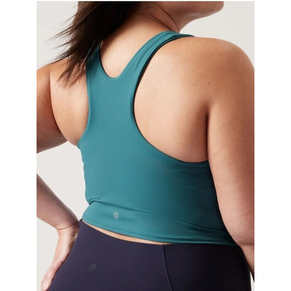 NWT ATHLETA Borealis Green Conscious D - DD+ Crop Tank Top 3x Yoga Barre Pilates - Picture 3 of 3